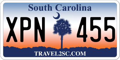 SC license plate XPN455