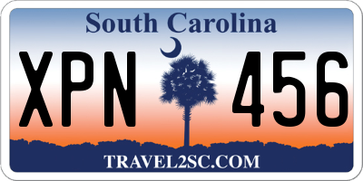 SC license plate XPN456