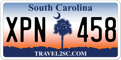 SC license plate XPN458