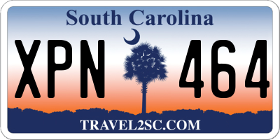 SC license plate XPN464