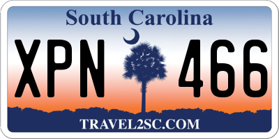 SC license plate XPN466