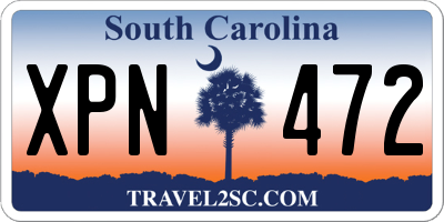 SC license plate XPN472