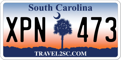 SC license plate XPN473