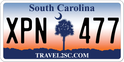 SC license plate XPN477