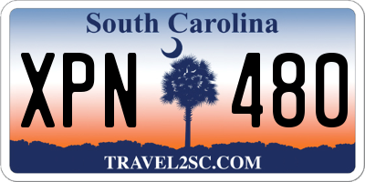 SC license plate XPN480