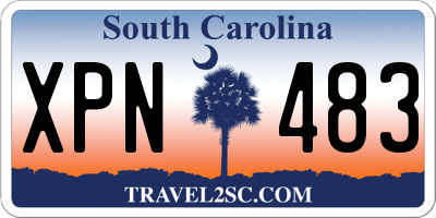 SC license plate XPN483