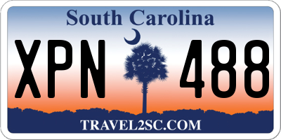 SC license plate XPN488