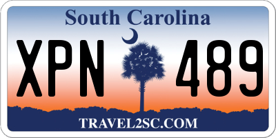 SC license plate XPN489