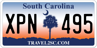 SC license plate XPN495
