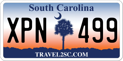 SC license plate XPN499