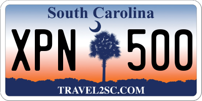 SC license plate XPN500