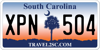 SC license plate XPN504