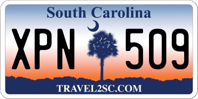 SC license plate XPN509
