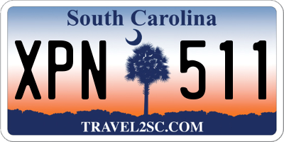 SC license plate XPN511