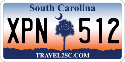 SC license plate XPN512