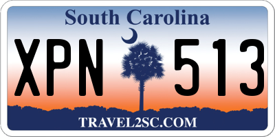 SC license plate XPN513