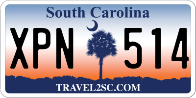 SC license plate XPN514
