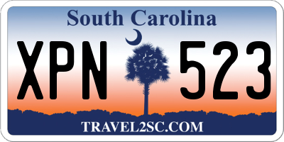 SC license plate XPN523
