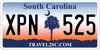 SC license plate XPN525