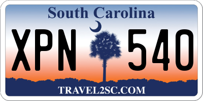 SC license plate XPN540