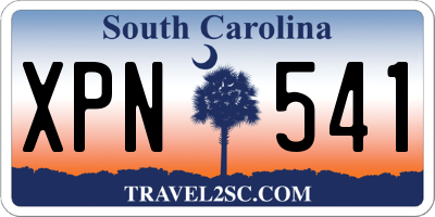 SC license plate XPN541