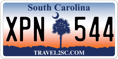 SC license plate XPN544