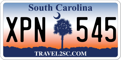 SC license plate XPN545