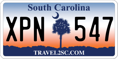 SC license plate XPN547