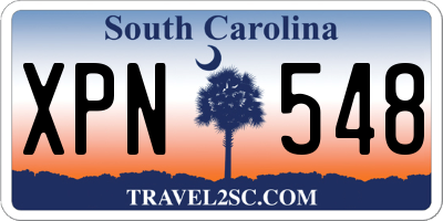 SC license plate XPN548