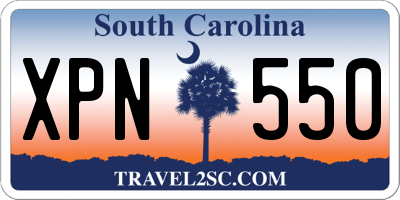 SC license plate XPN550