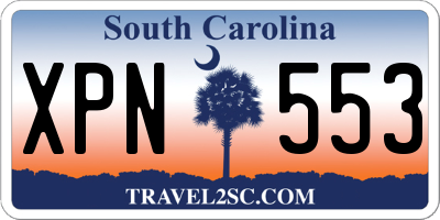 SC license plate XPN553