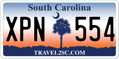 SC license plate XPN554