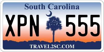 SC license plate XPN555