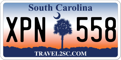 SC license plate XPN558