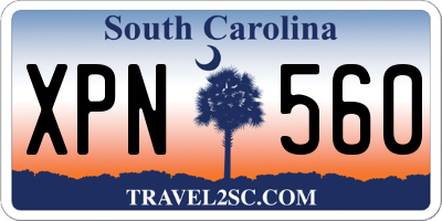 SC license plate XPN560
