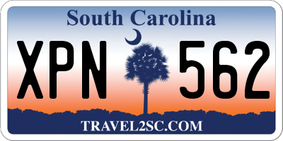 SC license plate XPN562