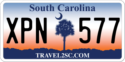 SC license plate XPN577