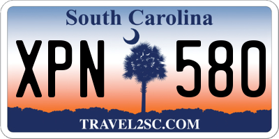 SC license plate XPN580