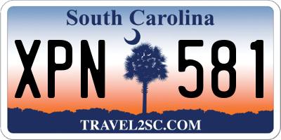 SC license plate XPN581