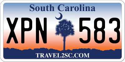 SC license plate XPN583