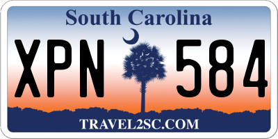 SC license plate XPN584