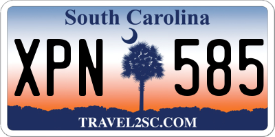 SC license plate XPN585