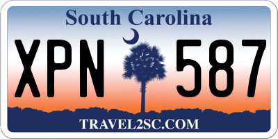 SC license plate XPN587