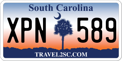 SC license plate XPN589