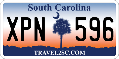 SC license plate XPN596