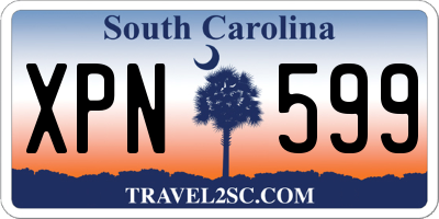 SC license plate XPN599