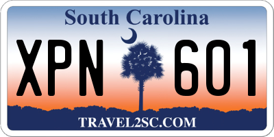 SC license plate XPN601