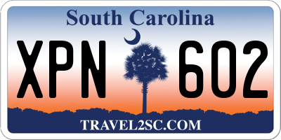 SC license plate XPN602