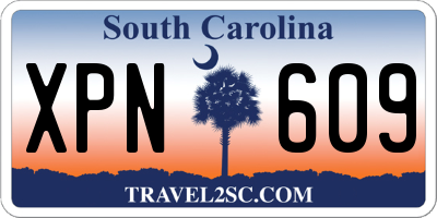 SC license plate XPN609