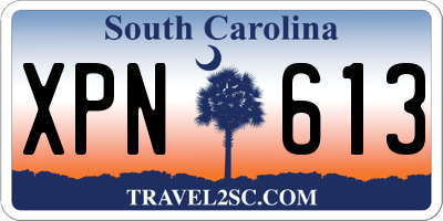 SC license plate XPN613